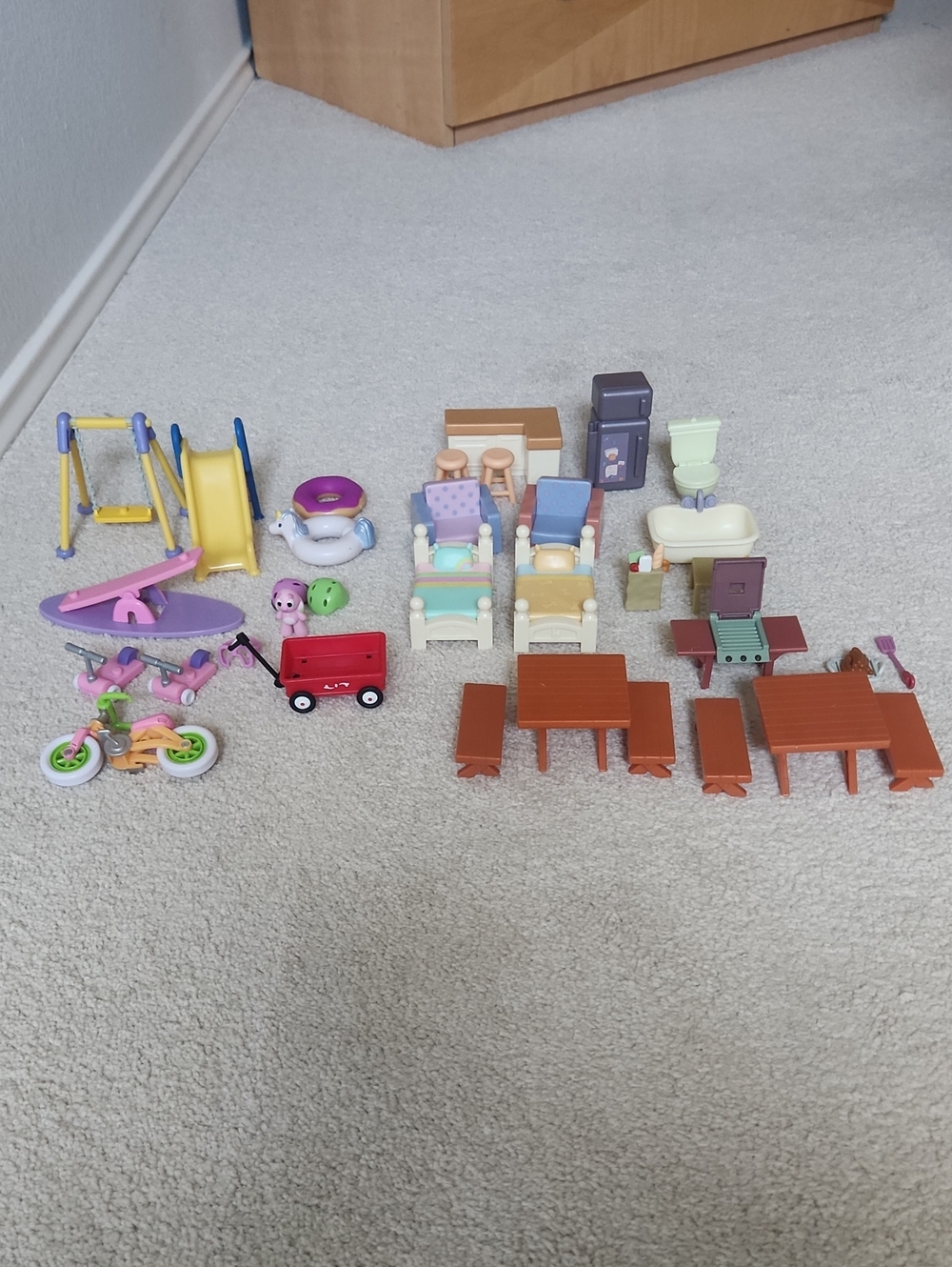 Bluey Playset Lot Home BBQ Playground 34 Pieces